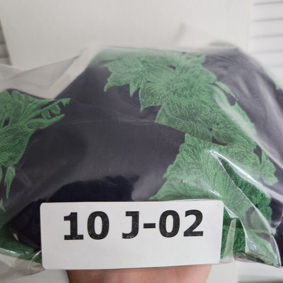 J.Crew Silk Ruffle Blouse Womens Size 12 Top Beanstalk Stripe Navy Green Retro - Picture 13 of 13